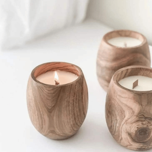 Wooden Candle Holder