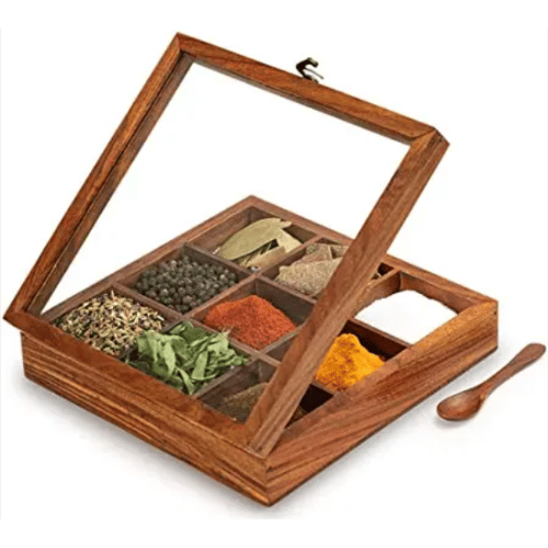 Wooden Spice Box