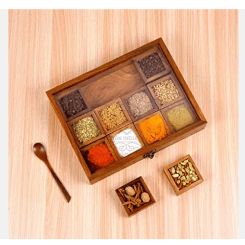 Wooden Spice Box